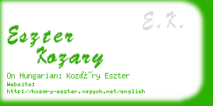 eszter kozary business card